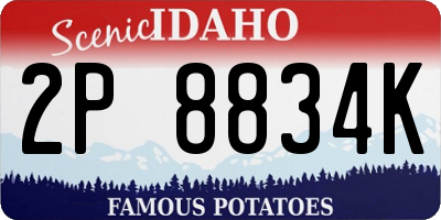 ID license plate 2P8834K