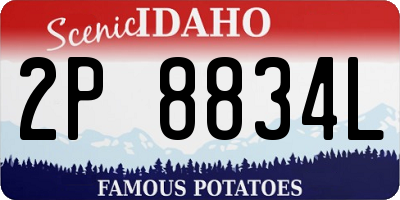 ID license plate 2P8834L