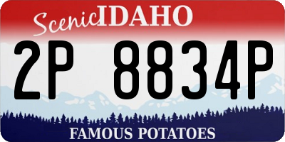 ID license plate 2P8834P