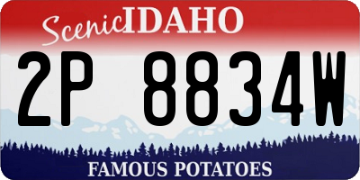 ID license plate 2P8834W