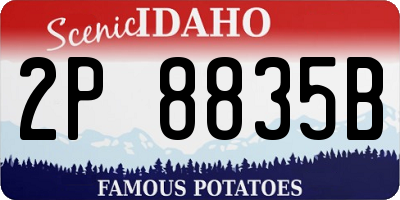ID license plate 2P8835B