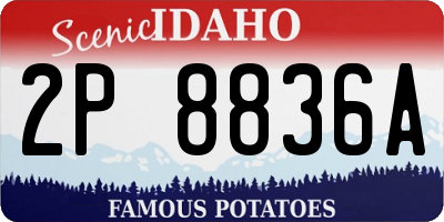 ID license plate 2P8836A