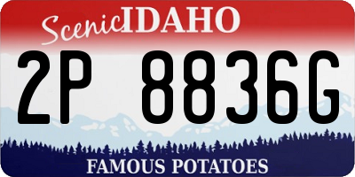 ID license plate 2P8836G