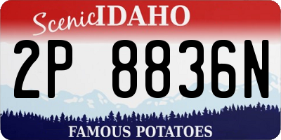 ID license plate 2P8836N