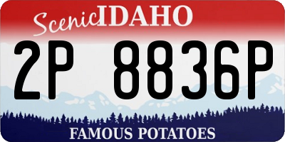 ID license plate 2P8836P