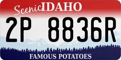 ID license plate 2P8836R