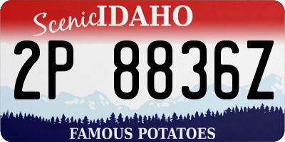 ID license plate 2P8836Z