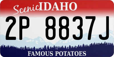 ID license plate 2P8837J