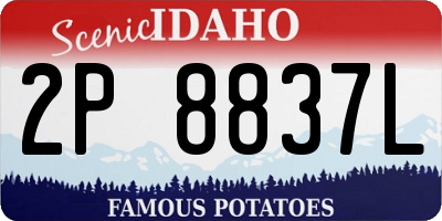 ID license plate 2P8837L