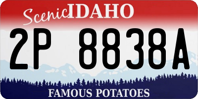 ID license plate 2P8838A