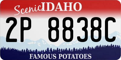ID license plate 2P8838C