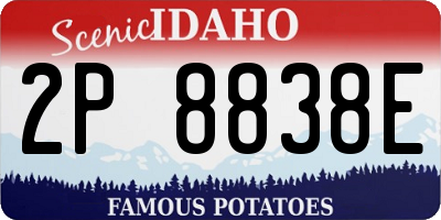 ID license plate 2P8838E