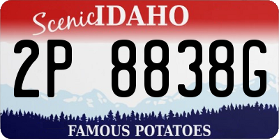ID license plate 2P8838G