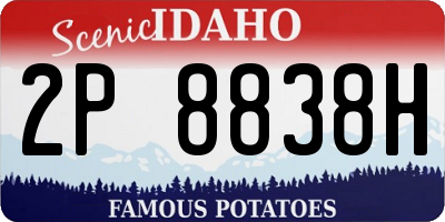 ID license plate 2P8838H