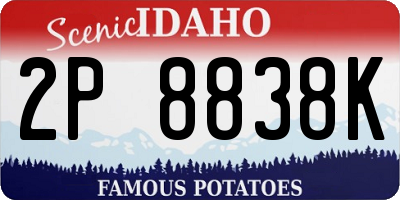 ID license plate 2P8838K