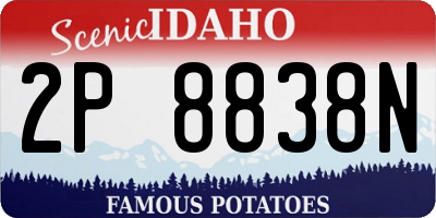 ID license plate 2P8838N