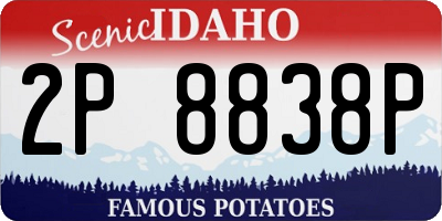ID license plate 2P8838P