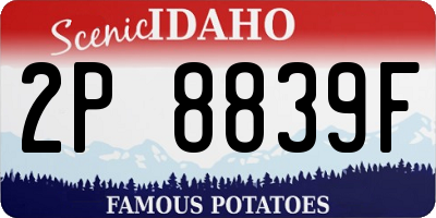 ID license plate 2P8839F