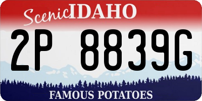 ID license plate 2P8839G