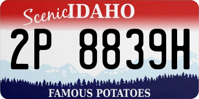 ID license plate 2P8839H