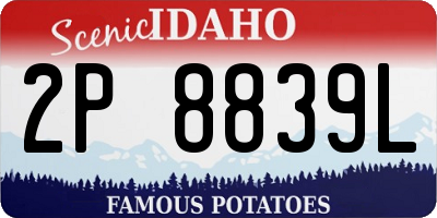 ID license plate 2P8839L