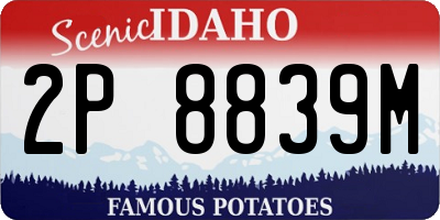 ID license plate 2P8839M