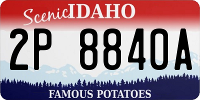 ID license plate 2P8840A