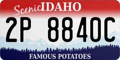 ID license plate 2P8840C