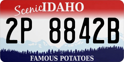 ID license plate 2P8842B