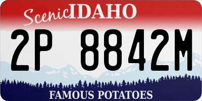 ID license plate 2P8842M