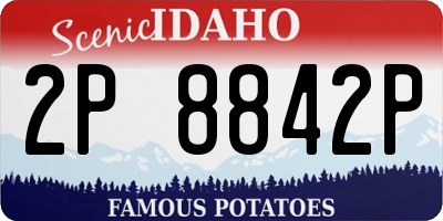 ID license plate 2P8842P