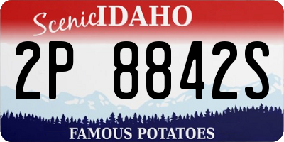 ID license plate 2P8842S