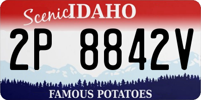 ID license plate 2P8842V