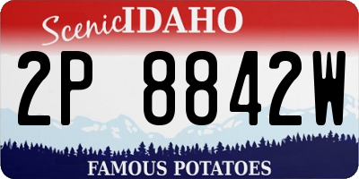 ID license plate 2P8842W