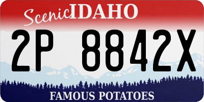 ID license plate 2P8842X