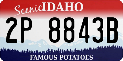ID license plate 2P8843B