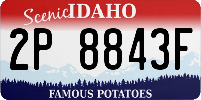 ID license plate 2P8843F