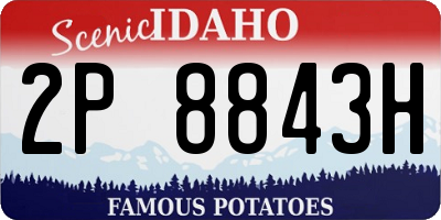 ID license plate 2P8843H