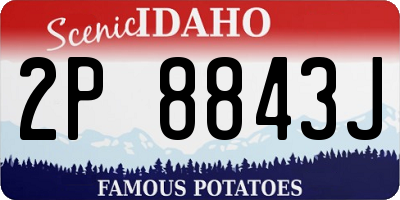 ID license plate 2P8843J