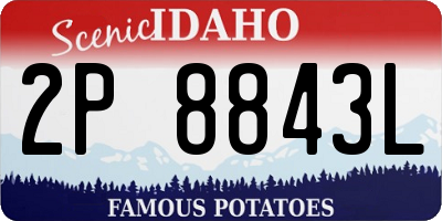 ID license plate 2P8843L