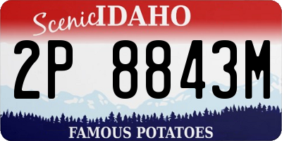 ID license plate 2P8843M
