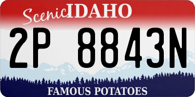 ID license plate 2P8843N