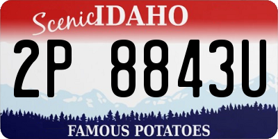 ID license plate 2P8843U