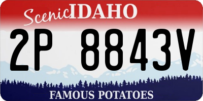 ID license plate 2P8843V
