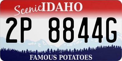 ID license plate 2P8844G