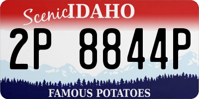 ID license plate 2P8844P