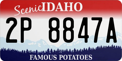 ID license plate 2P8847A
