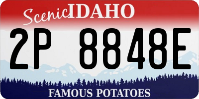 ID license plate 2P8848E