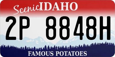 ID license plate 2P8848H