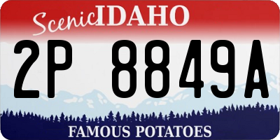 ID license plate 2P8849A